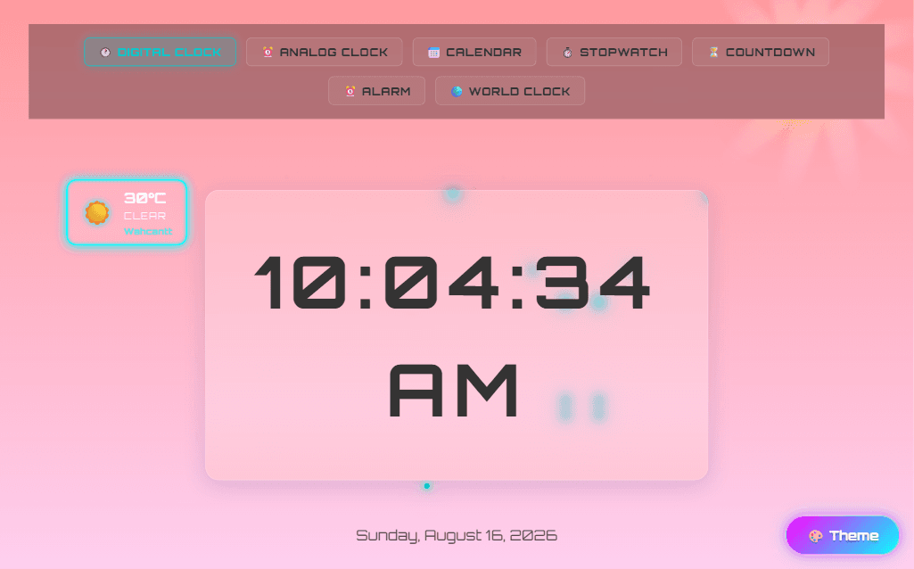 Online World Clock screenshot